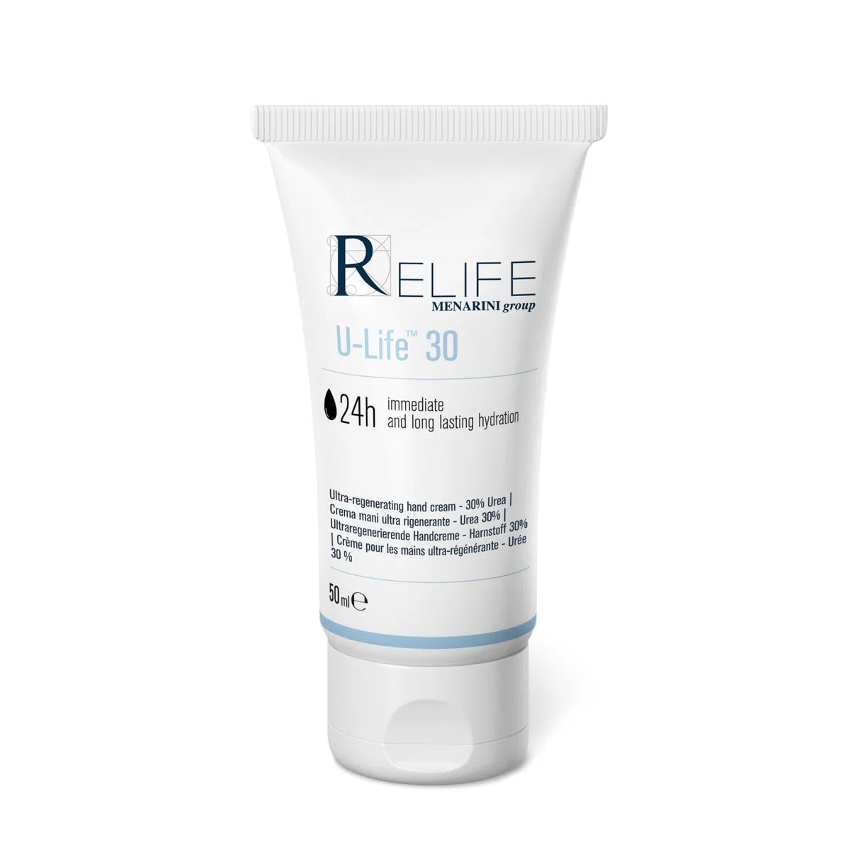 Relife U-Life 30 - Crema mani ultra rigenerante con azione protettiva per l'idratazione di zone localizzate ed esposte con Urea al 30% e Glicerina. Crema da 50 ml