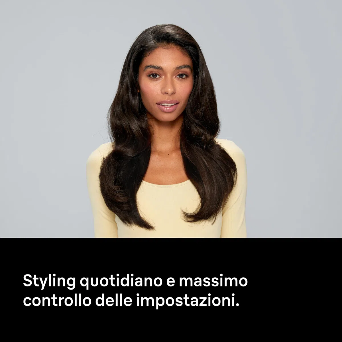 Braun Air Styler AS1.5, compatta, spazzola termica modellante e spazzola a setole rigide, 300W, 3 impostazioni di calore/velocità, Nero lucido, BRAS150E