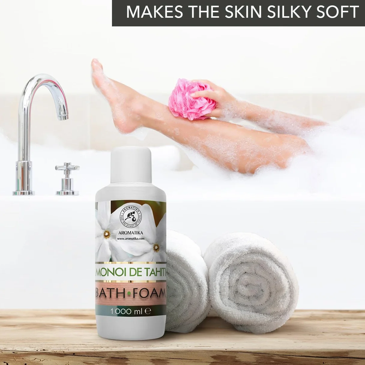 Bagno Schiuma Monoi de Tahiti 1000ml - Bath Foam Monoi de Tahiti - Cura del Corpo - Bellezza - Bagno - Cura del Corpo - Benessere - Relax - Aromaterapia - Spa - Bagnoschiuma - Fragranza Esotica