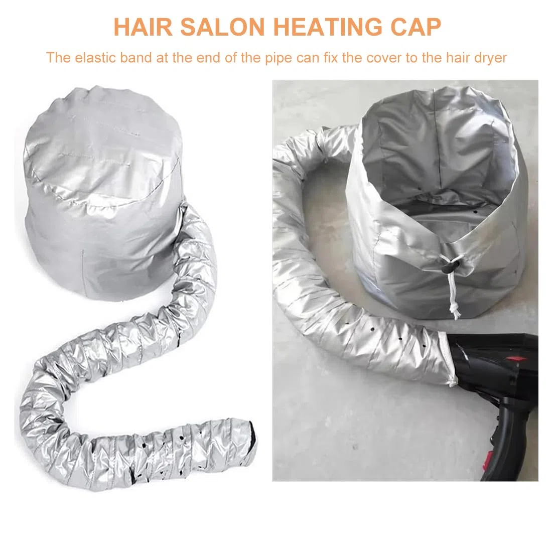 Casco per Asciugatura Cuffia Asciugacapelli, Casco per Asciugatura Capelli, Cuffia per Asciugacapelli Manuali, Regolabile Elastica Cuffia Termica per Capelli