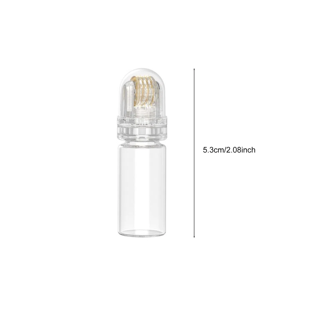 Hydra. Roller Titanio 64 Pins Microneedling Lunghezza 0,5 mm SENZA SIERO Rullo Needling per la cura della pelle anti-invecchiamento, labbra, stimolazione della crescita di capelli e barba