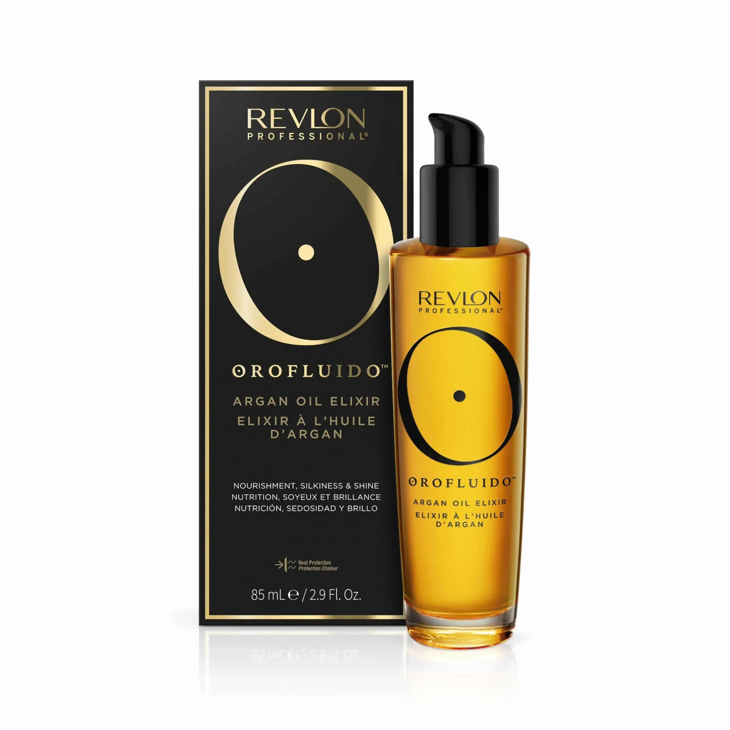 REVLON PROFESSIONAL Orofluido Argan Oil Elixir, Olio Nutriente Capelli All'Olio di Argan, Anti Crespo, Vegano, per Capelli Morbidi e Luminosi, 85ml