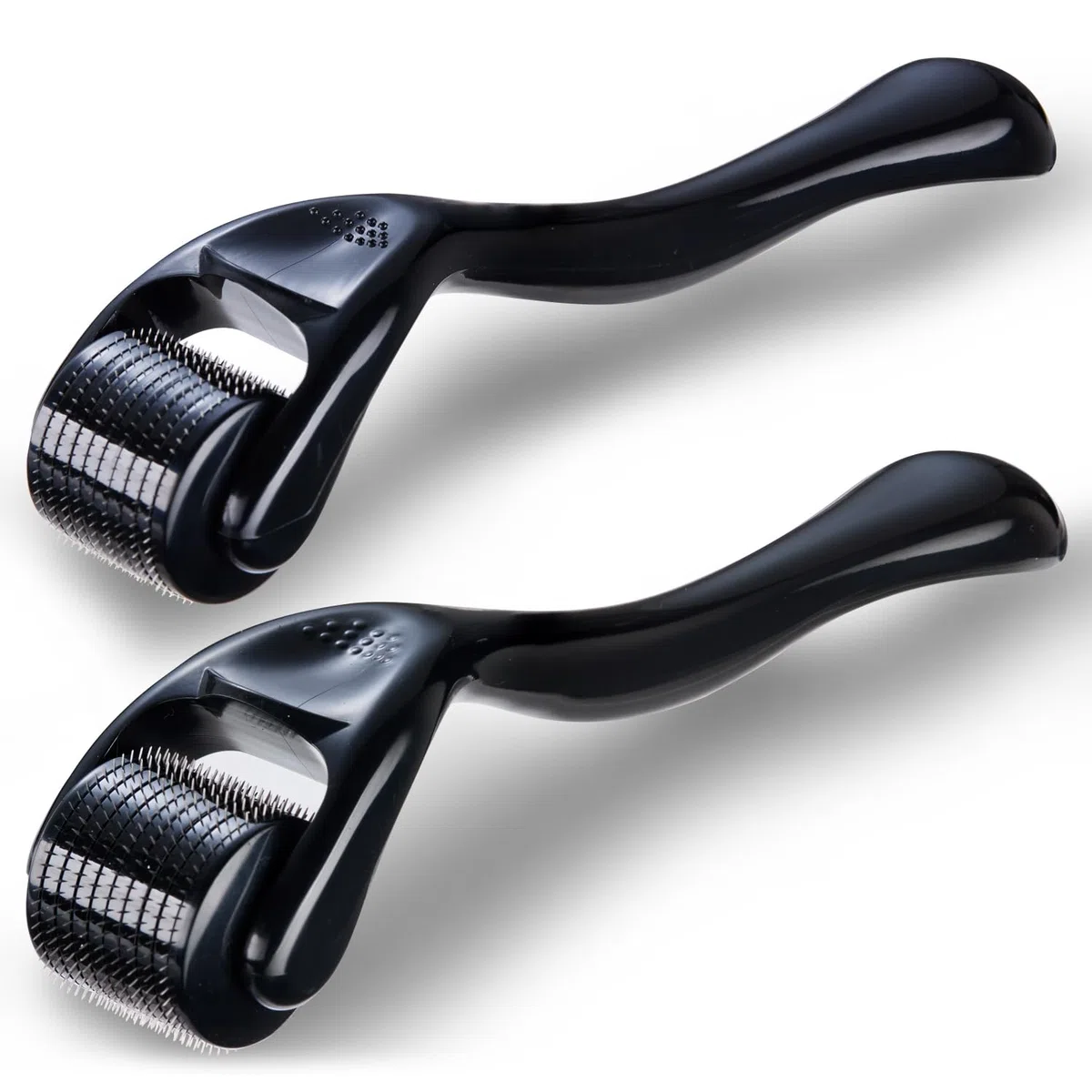 2 Pezzi Derma-roller Capelli Viso 0.5mm e 1.0mm Microneedling 540-Aghi Titanio Hair Micro-Ago Roller Derma Rullo Microneedle Uomo Donna Per Perdita Capelli Cicatrici Acne Smagliature