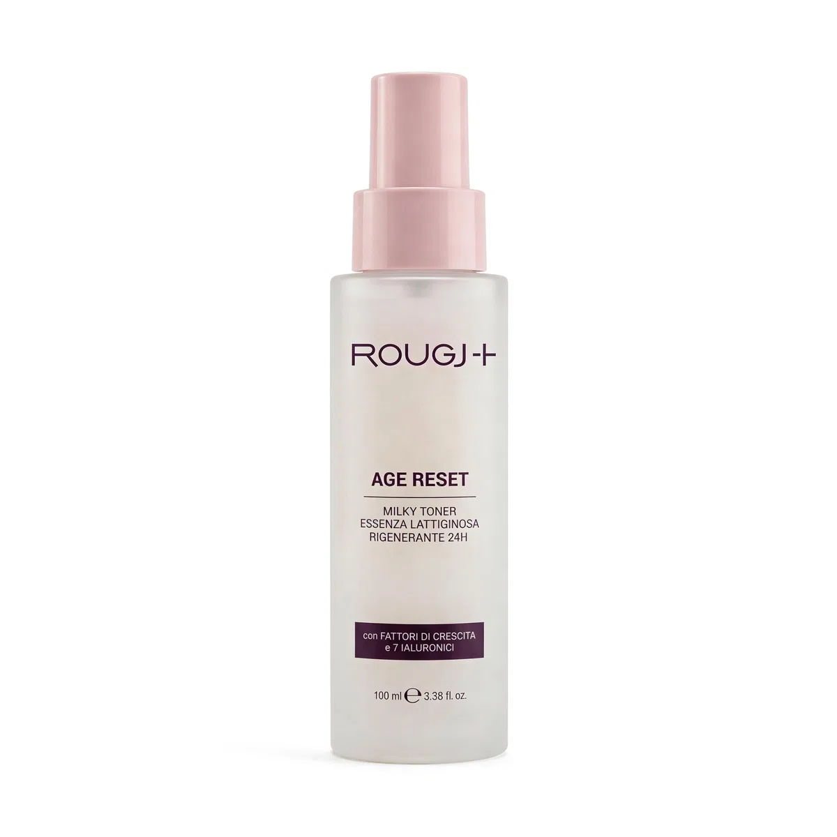 AGE RESET Milky Toner Rougj - Tonico Viso con Essenza Lattiginosa Rigenerante 24H con Applicazione Spray Idratante Trattamento Quotidiano Delicato per Tutti i Tipi di Pelle - Made in Italy