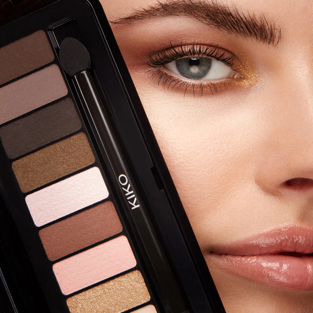 KIKO Milano Soft Nude Eyeshadow Palette 02 | Palette Con 10 Ombretti Multi Finish: Perlato, Mat E Metalizzato