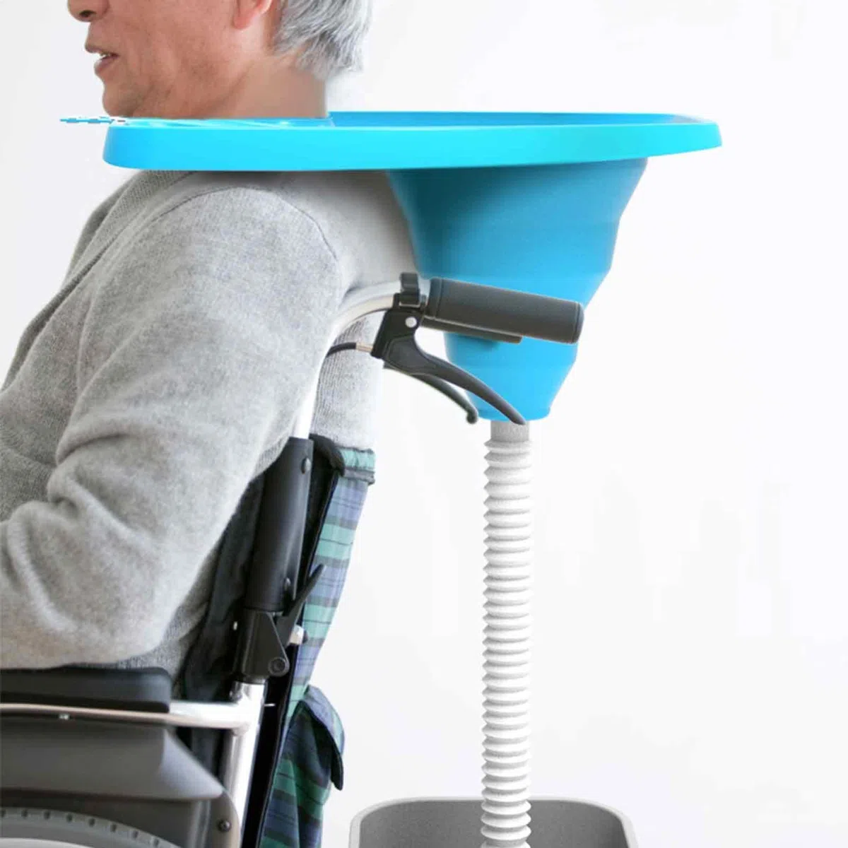 Lavatesta Portatile per Disabili - Lavabo Per Shampoo Pieghevole Con Tracolla Regolabile | Lavandino Per Lavare I Capelli Con Tubo Di Drenaggio | Per Le Donne Incinte, I Bambini Anziani