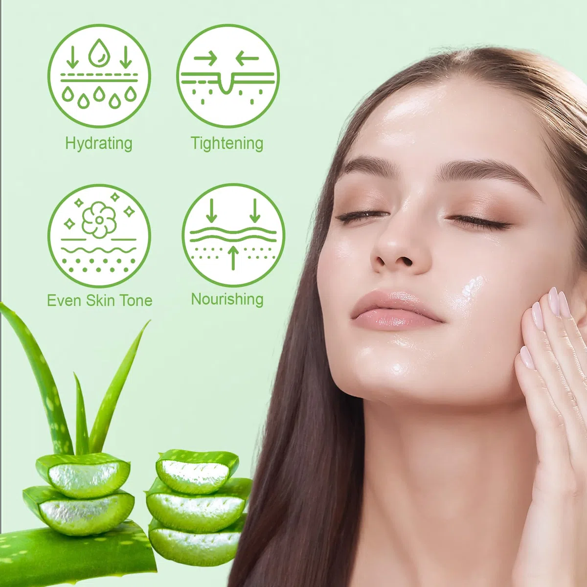 Kit per la Cura della Pelle Aloe Vera 11 Pezzi con Detergente,Crema,Siero,Tonico,Maschera,Cerotti per Gli Occhi,Balsamo per le Labbra,Aloe Vera Skincare Set Regalo di Bellezza per Donne e Ragazze