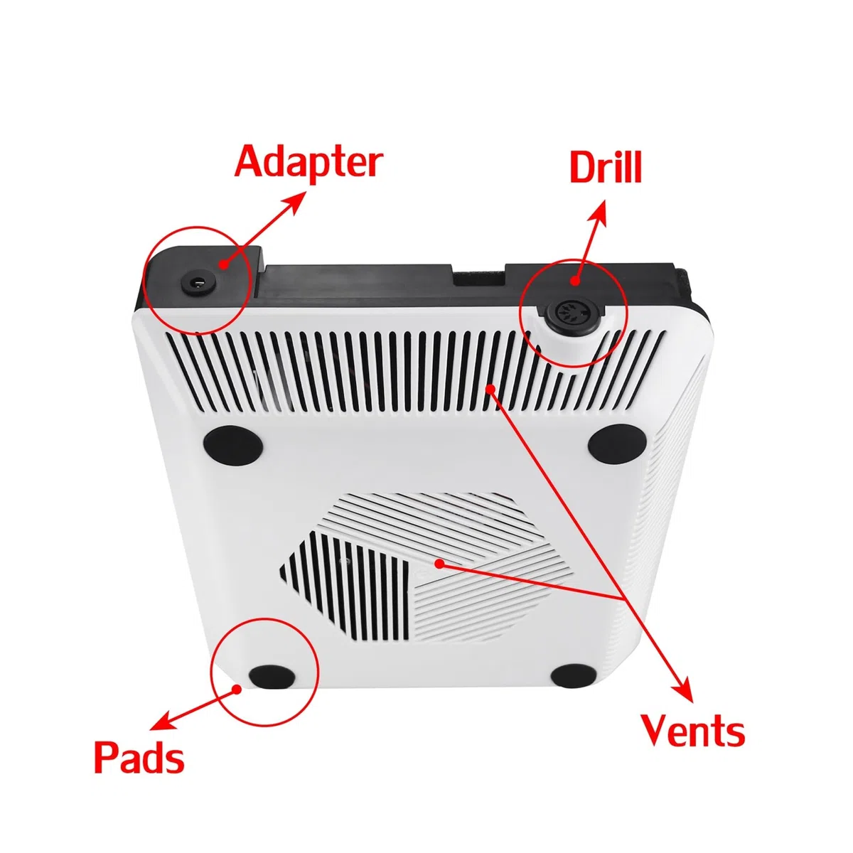 Aspiratore Unghie, 65W 2-in-1 Collettore di Polveri Estrattore Aspirapolvere Attrezzature di Laboratorio Macchina di Aspirazione Della Polvere for La Lucidatura for Trapano for Unghie