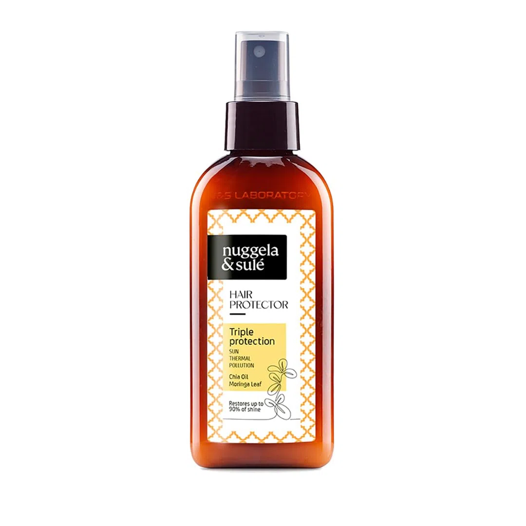 Nuggela & Sulé Protettore Capillare - Tripla Protezione: Solare, Termica e contro la Contaminazione. Con Olio di Chia 100% Organico e Naturale. 1 x 100 ml Formato Viaggio