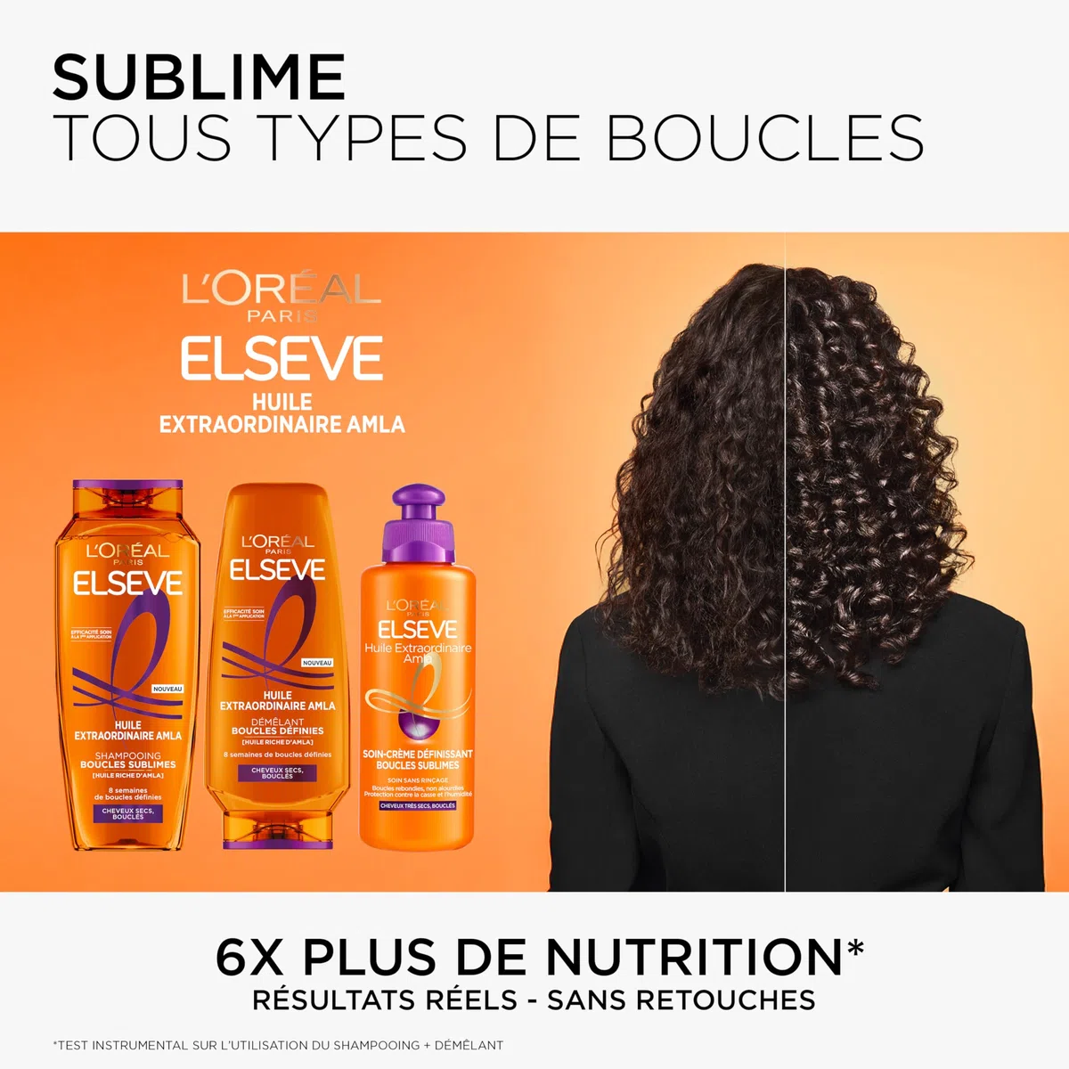 L'Oréal Paris - Routine Nutrition Capelli ricci e molto secchi, riccioli nutriti, arricchito con olio di Amla - 3 prodotti - Shampoo, Districante, Cura Crema Definente - Elseva Olio Straordinario