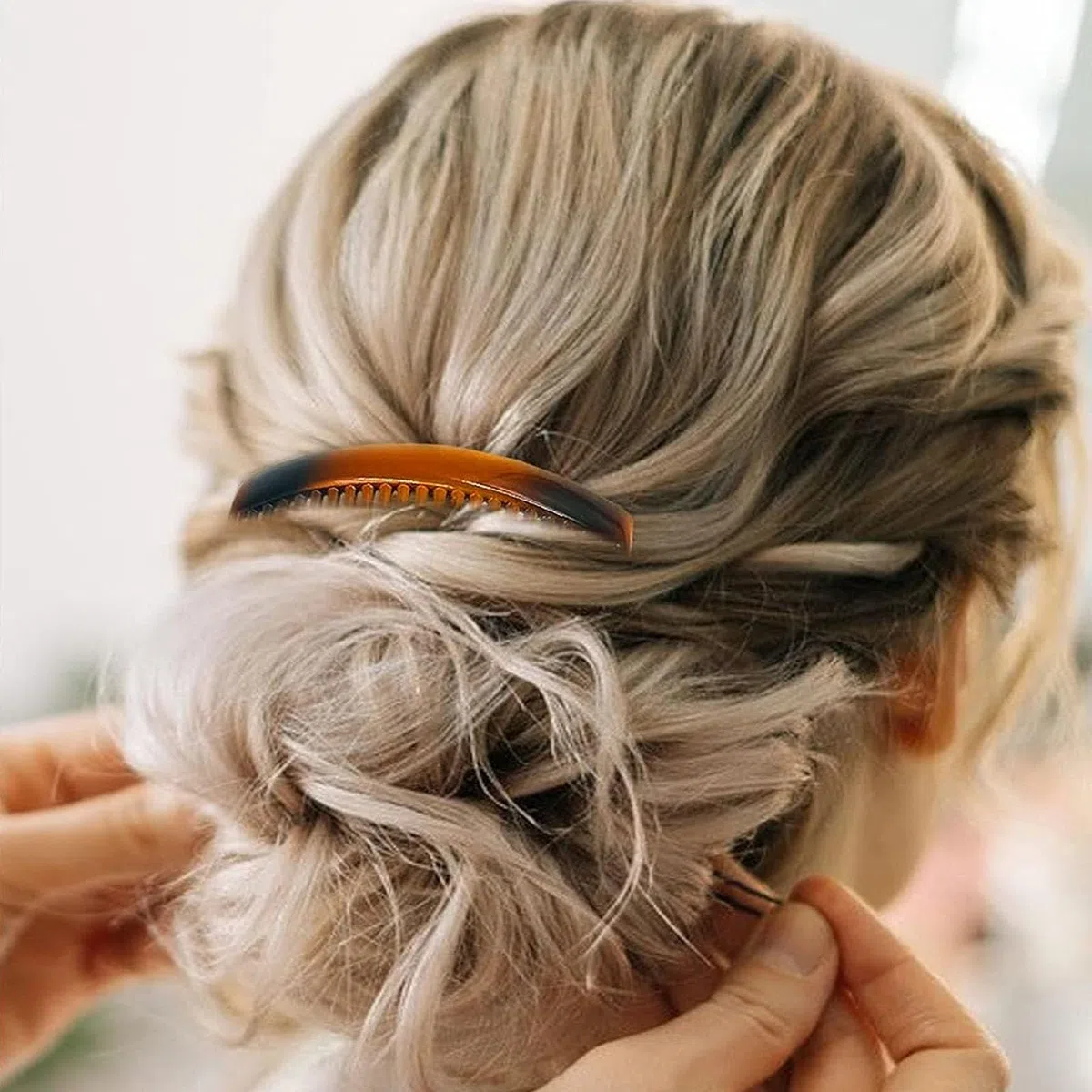 6 Pezzi Pettinini Fermacapelli, Pettine per Capelli Laterali in Plastica, Pettine per Capelli in Plastica, Pettine Francese Fermagli per Capelli, Pettinino per Capelli, per Capelli Fini, Ragazze
