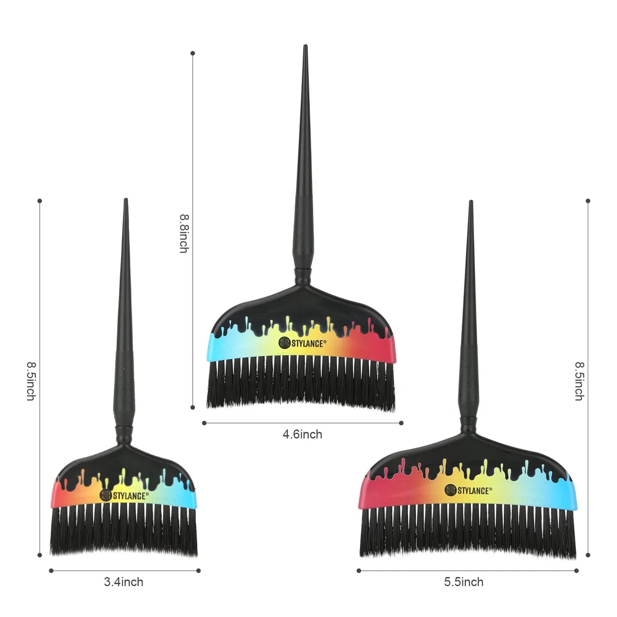 Pennello da colorare per capelli, pennello tintura per capelli, pennello per capelli, per la colorazione dei capelli, nel parrucchiere o a casa (giallo)