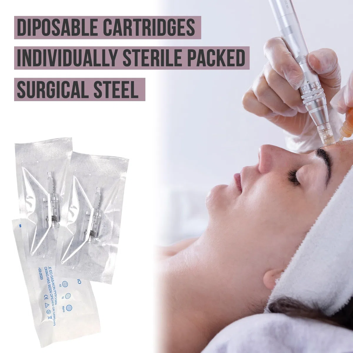 Cartuccia di Aghi da 12 Pin per Dermapen M5 M7 N2 e E30 | Confezione da 10 | Compatibile Solo con Dr. Pen | Ago in Acciaio Chirurgico | Per Ripristino di Capelli e Pelle, Migliora Cicatrici