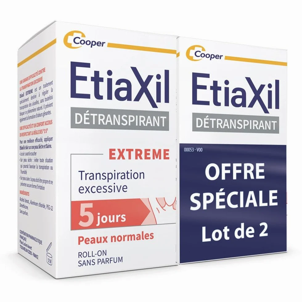 Etiaxil Distraspirante Trattamento Sudorazione Eccessivo, confezione da 2 x 15 ml