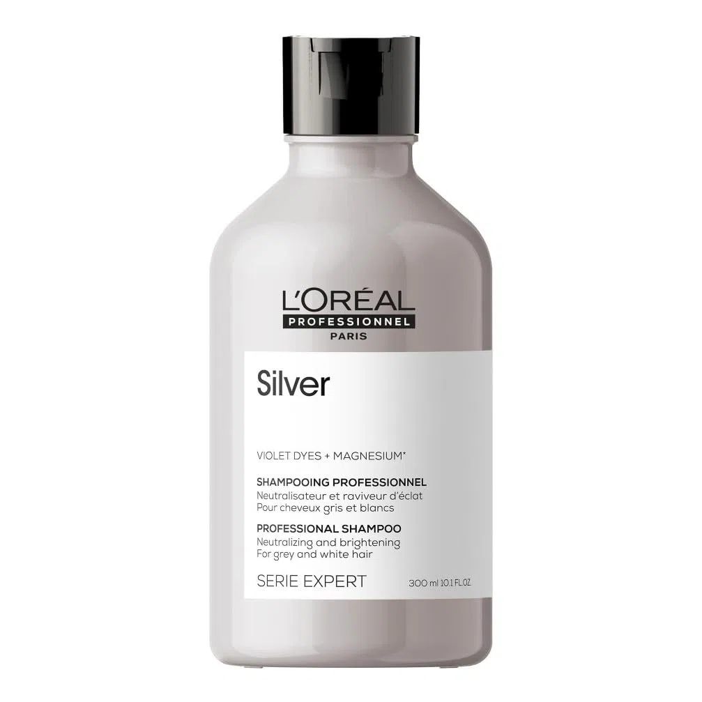 L'Oréal Professionnel Paris Shampoo Professionale per Capelli Grigi e Bianchi Silver Serie Expert, Formula Neutralizzante Anti-giallo