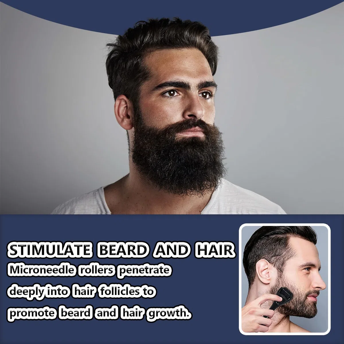 Whaleo Dermaroller Capelli Professionale Micro Rullo, 0,5/1/1,5/2mm Dermaroller Viso,Microneedling Viso,Beard Roller,Micro Rullo para Crescita Barba,Perdita Capelli Delle Rughe Cicatrici Smagliature