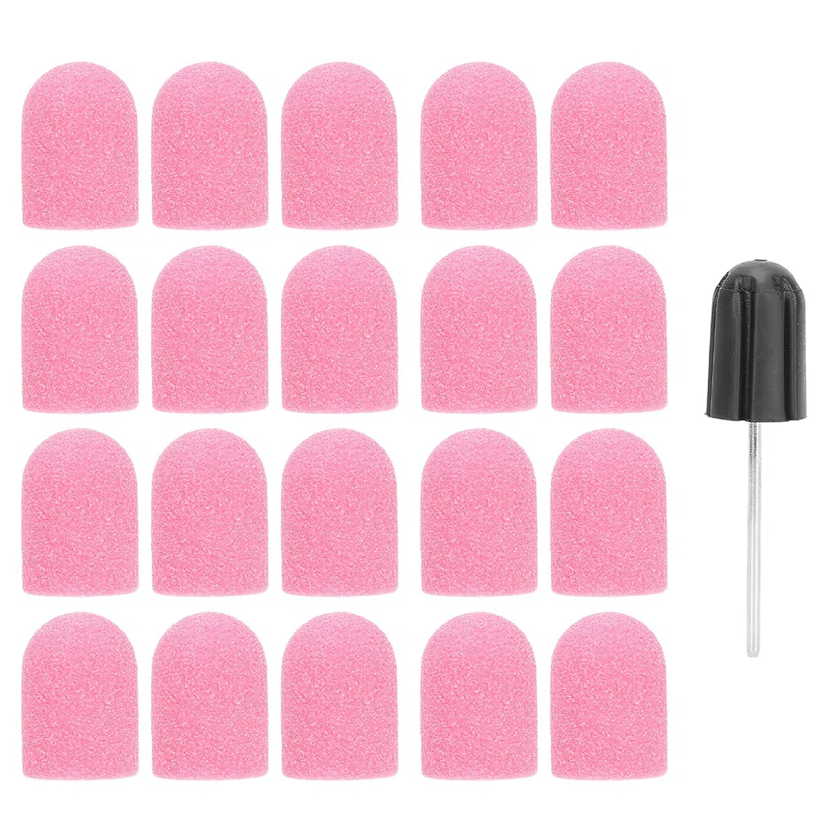 Tappo abrasivo per nail art Punte da trapano per lucidatura Levigatura Set di nastri abrasivi per nail art (16 x 25 mm)(Rosa)