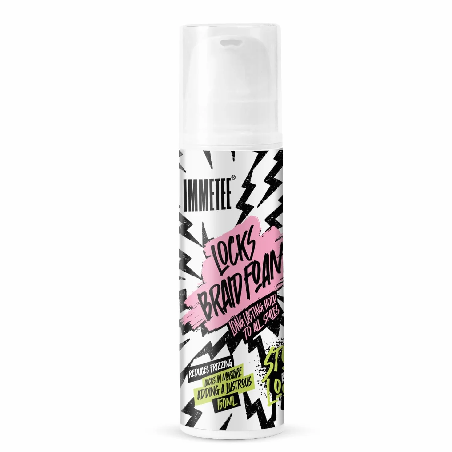 immetee Braid Foam, Mousse per Trecce Hair Braid, Controllo dei Frizz, Mousse con Tenuta Extra e Alto Lucore per Trecce, Torce e Blocchi 150ml