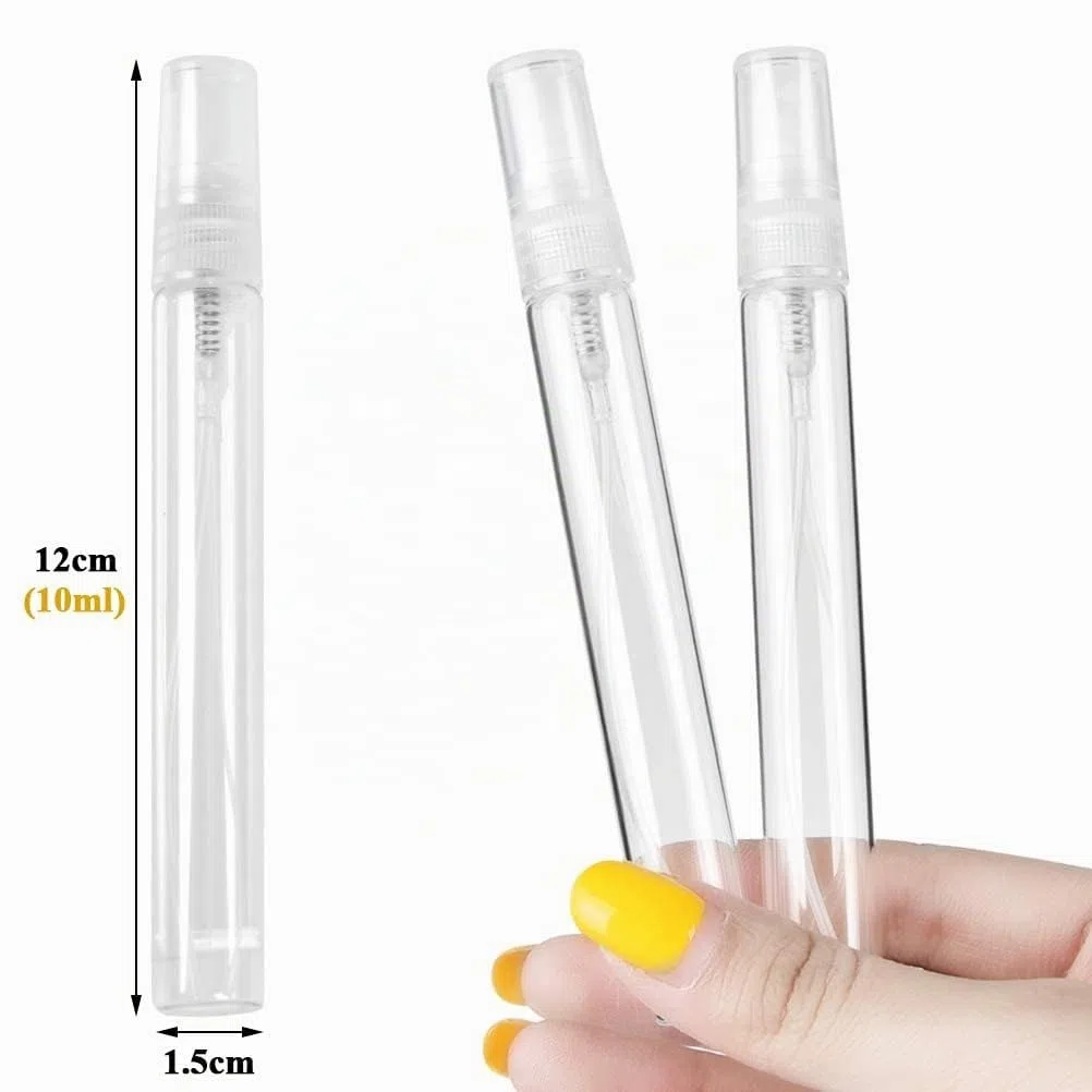 25 Pezzi 10ml Porta Profumo da Viaggio in Vetro, Riutilizzabile Flacone Spray da Viaggio per Profumi, La Cura Del Corpo, Cosmetici, Trasparente Mini Portaprofumo Ricaricabile