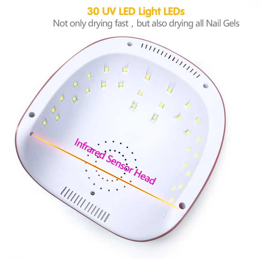 FAXIOAWA Lampade per Unghie Lampada per Asciugatura Unghie LED Profession 72W Lampada per Manicure per Asciugatura Smalto Gel per Unghie