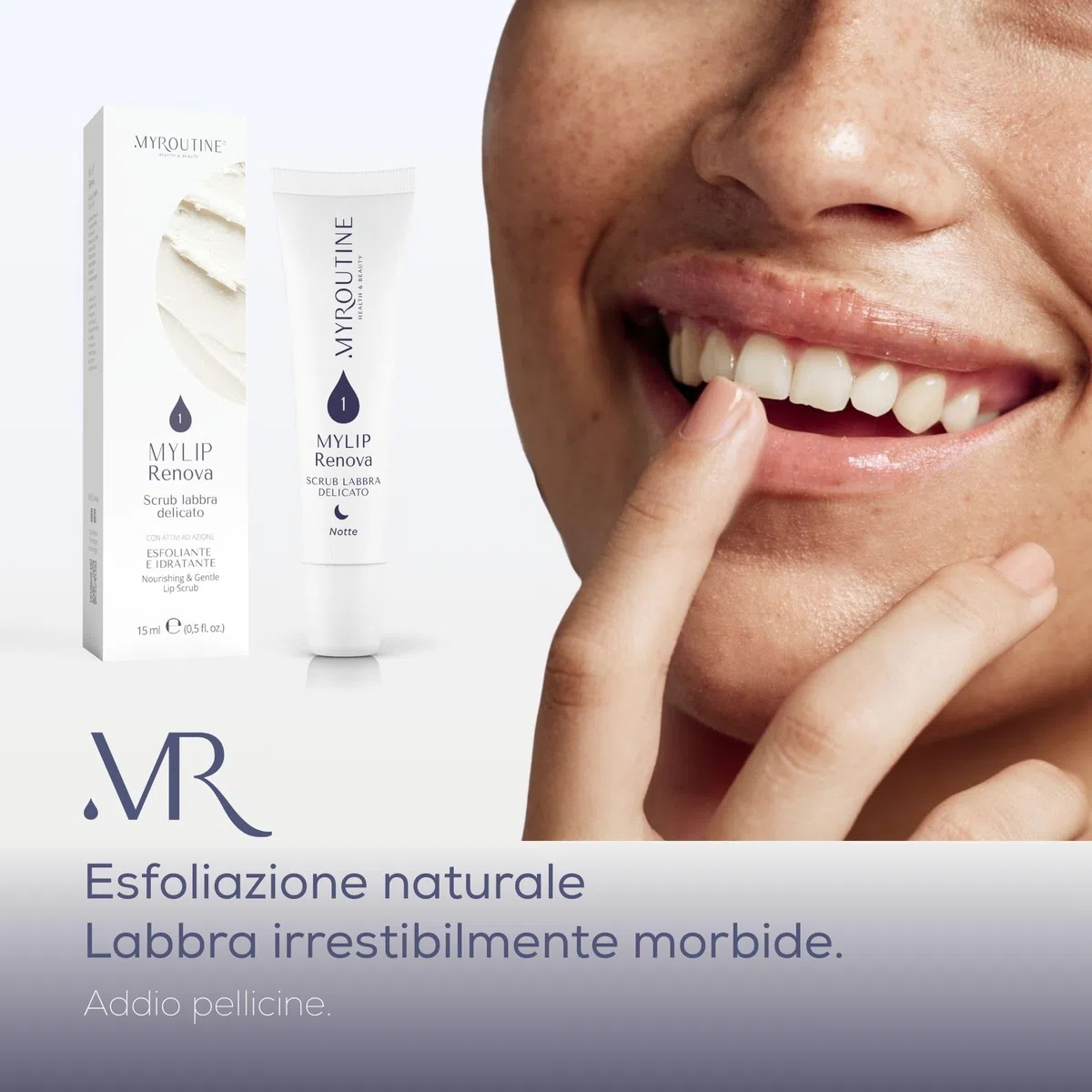 MyLip Scrub Labbra - Levigante con Microsfere di Riso, Olio di Oliva e Burro di Karité, Esfoliazione e Idratazione Naturale by Dr. Maurizia Furno