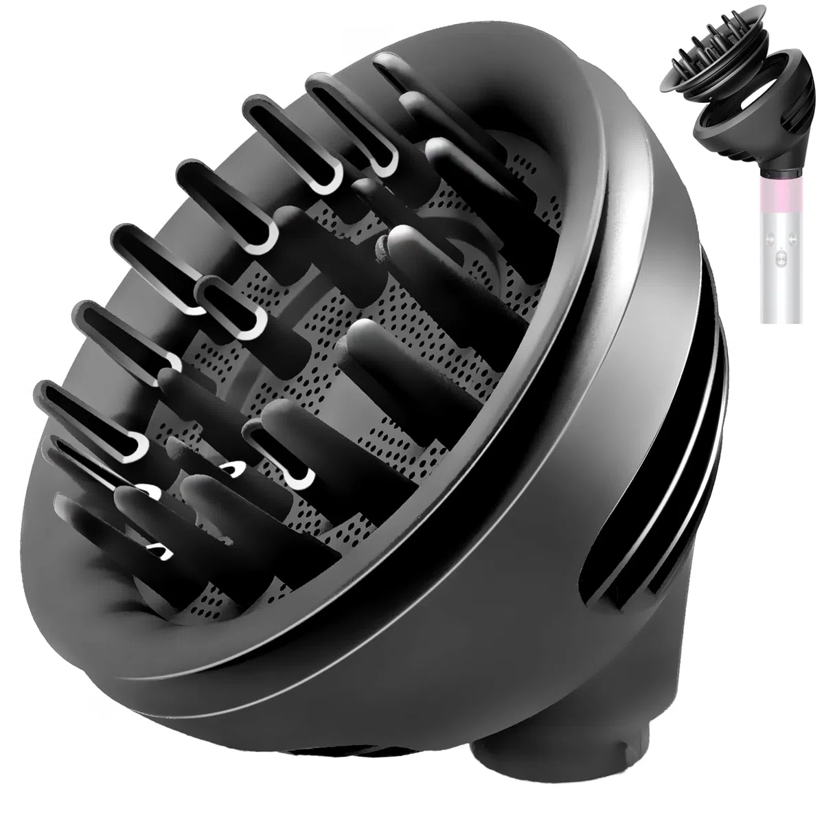 Accessori Diffusore per Dyson Airwrap Styler HS01 HS05 HS08, Convertibili per Styler in asciugacapelli, modalità diffusore + modalità cupola, accessorio ugello diffusore