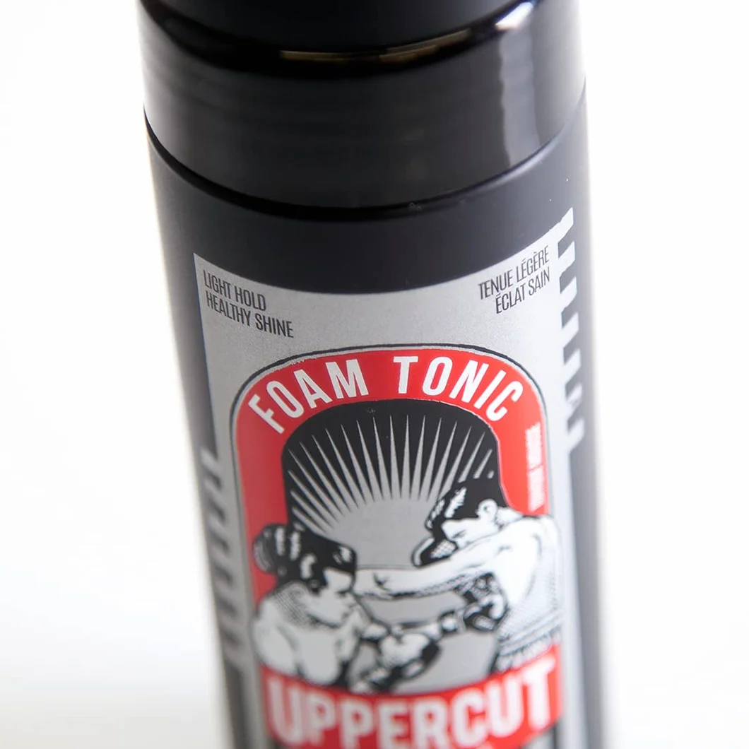 Uppercut Deluxe Schiuma Tonica, Schiuma per Capelli a Fissaggio Leggero e Lucentezza Leggera, Utilizzabile come Prodotto per lo Styling o Protezione dal Calore, Adatto a Tutti i Tipi di Capelli 150g