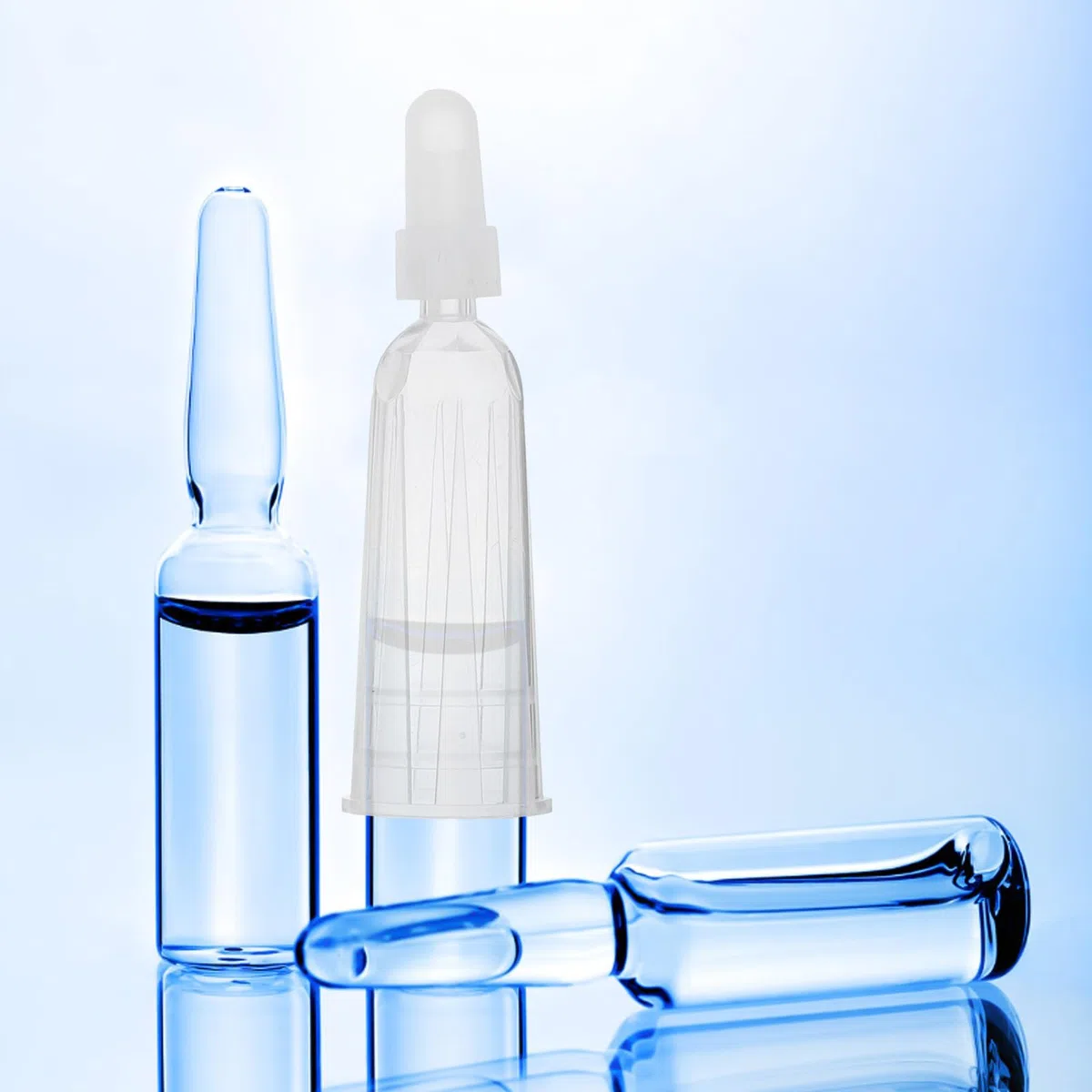 FOMIYES 50 Pezzi Applicatori Per Fiale Trasparenti, Tappi Di Protezione Per Ampolle Da 1-3Ml, Strumenti Di Dispensa Liquidi Per Uso Medico E Domestico