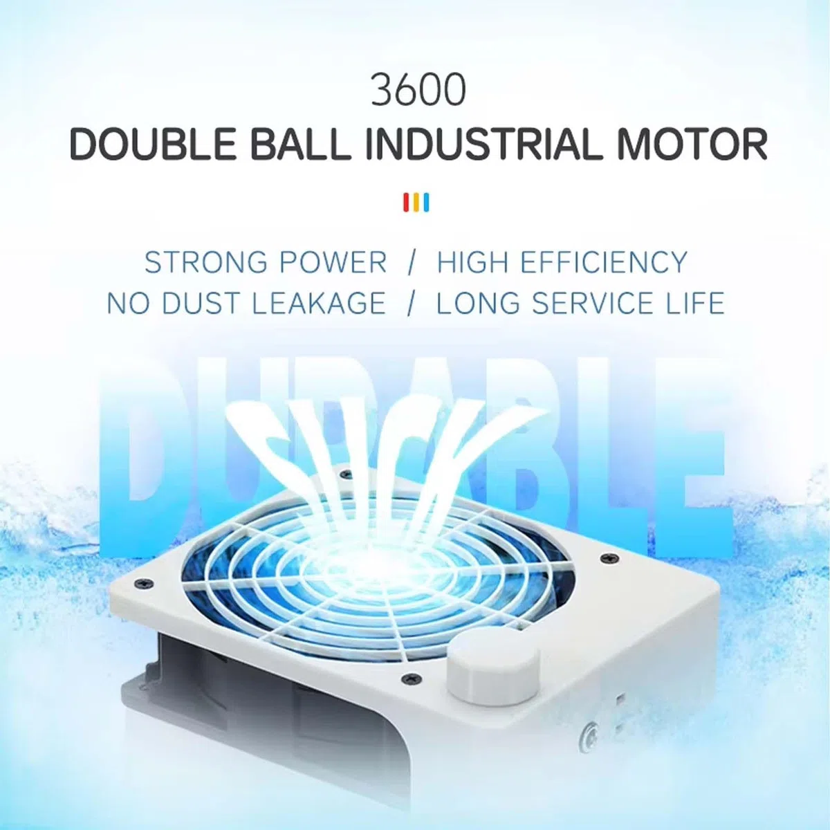 MRKU Aspiratore per Polvere di Fresa per Unghie con Filtro Lavabile, aspirazione silenziosa, aspirapolvere per Manicure, Ventola a Pedale da 40 W, Controllo Intelligente a 3 velocità, Adatto
