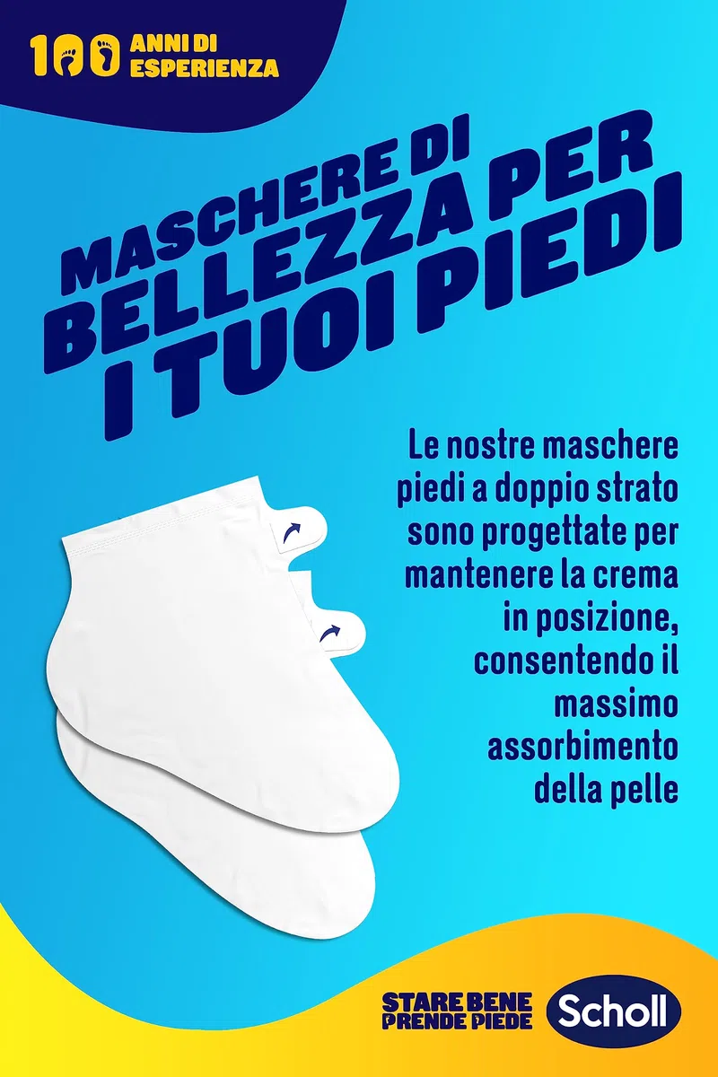 Scholl Pedimask Nutriente con Aloe Vera, Maschera Piedi ad Azione Idratante e Rigenerante, 1 Paio Di Calzini Idratanti per Piedi Lisci e Morbidi, Tempo di Posa 20 Minuti (Confezione da 2)