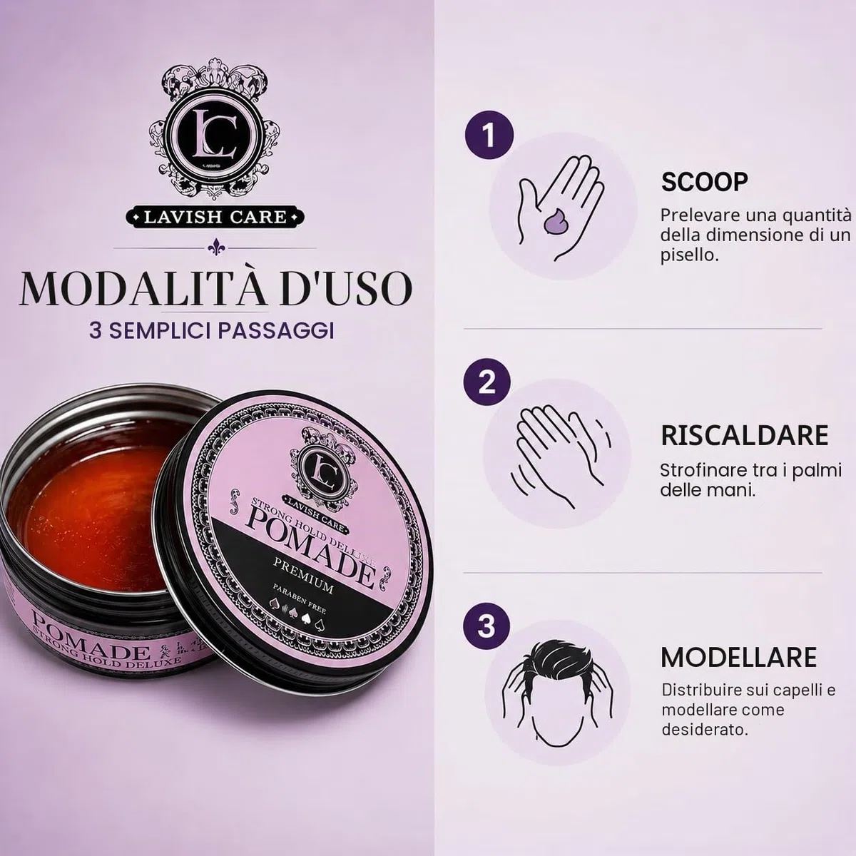 Strong Hold Deluxe Pomade 100ml Lavish Care