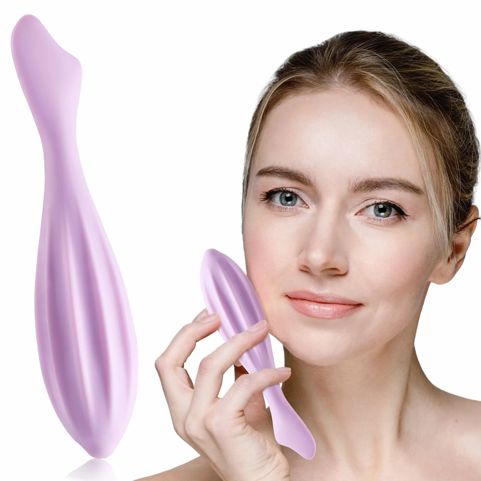 Massaggiatore per il viso in silicone, pratico rullo massaggiante per il viso, massaggiatore per il viso, massaggiatore per il viso, tonifica la pelle, lenisce la muscolatura