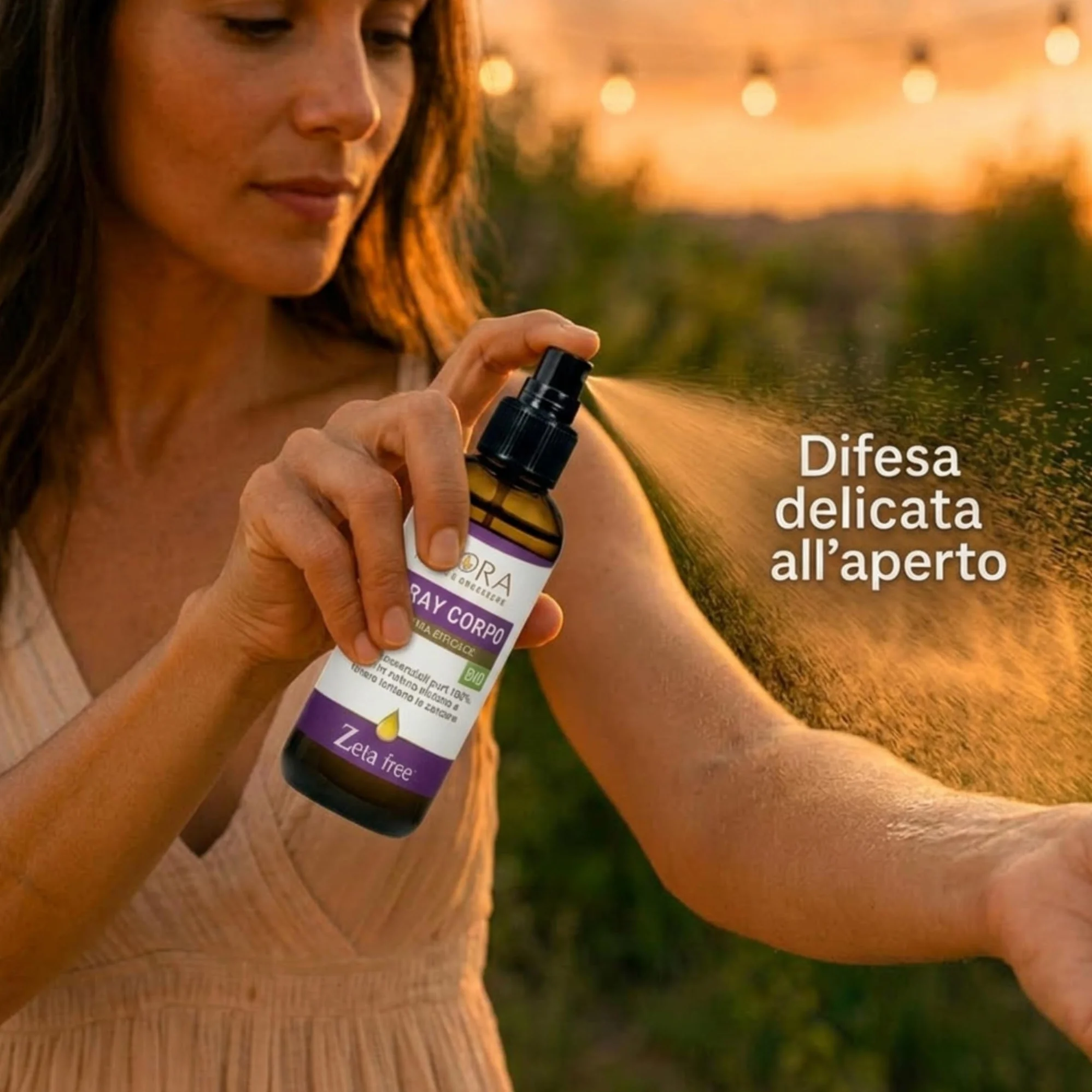 FLORA Spray Corpo Aroma Efficace Zeta free BIO 100 ml Per un’estate serena liberi dalle zanzare Azione protettiva e rinfrescante