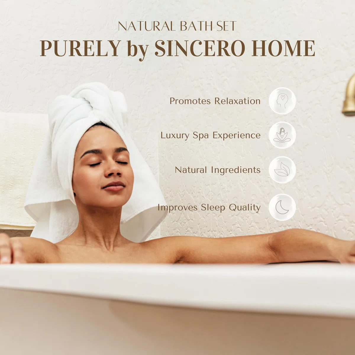 PURELY by SINCERO HOME – Cofanetto Regalo Spa Naturale di Lusso per Donna, Kit Benessere Vegano con Candela Soia, Sali da Bagno e Scrub Corpo – Regalo Premium per Compleanno e Natale