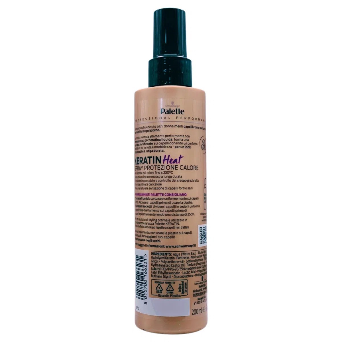 TestaNera Keratin Heat, Spray Protezione Calore, Anti Crespo 200ml (2 Spray)