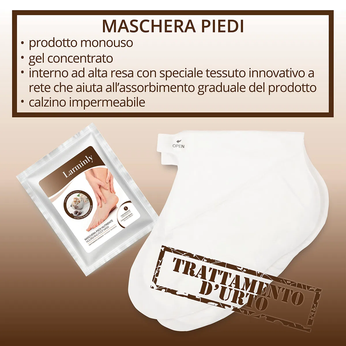 Maschera Piedi Idratante trattamento piedi secchi screpolati calzino calli e duroni 3 paia