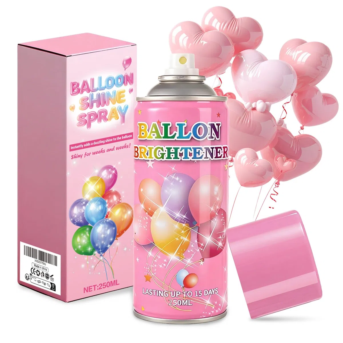 Spray Lucido per Palloncini, Lucido per Palloncini Spray, Balloon Shiny Sprays, Mantiene Palloncinis Scintillanti più Lungo, Adatti Tutti per Matrimoni, Natale Compleanni, 250ml