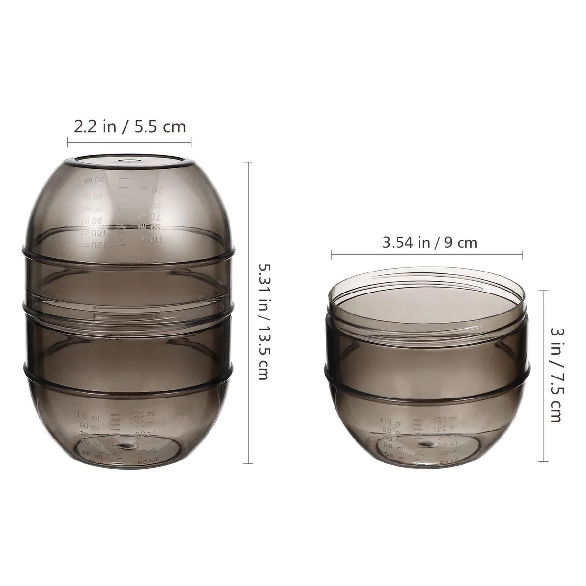 Ciotola per Tintura Chioma con Doppia Scala Misurazione Tazza Shaker per Miscelare Colori Chioma Professionale e Domestica Contenitore Grande per Mescolare