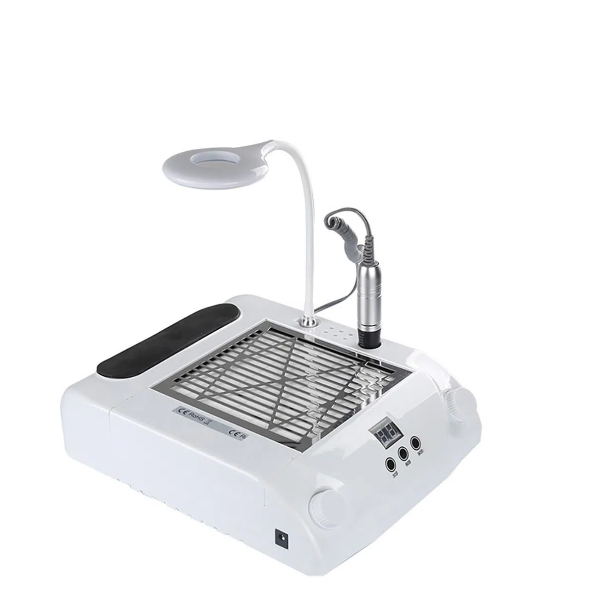 Aspirapolvere per Unghie, Trapano elettrico for unghie da 108 W 30000 giri/min Aspirapolvere for polvere for unghie Illuminazione a LED 54 Lampada UV a LED 6 in 1 Lima for unghie elettrica per Studio