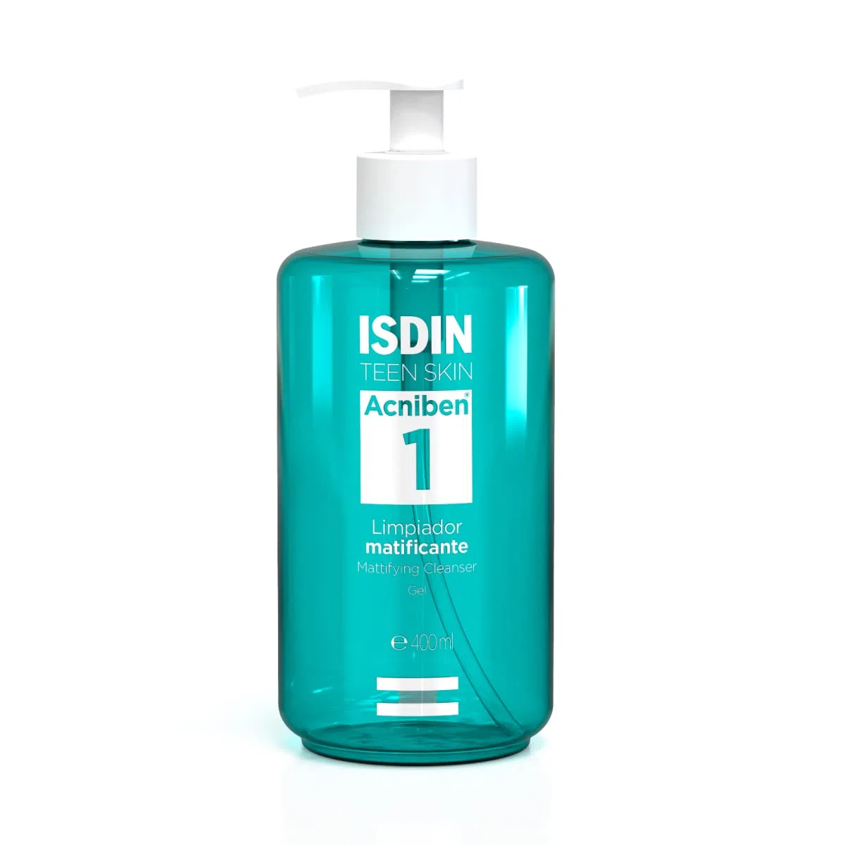 ISDIN Acniben Gel Detergente Opacizzante (400 ml) | Gel Viso e Corpo che Purifica la Pelle Grassa a Tendenza Acneica
