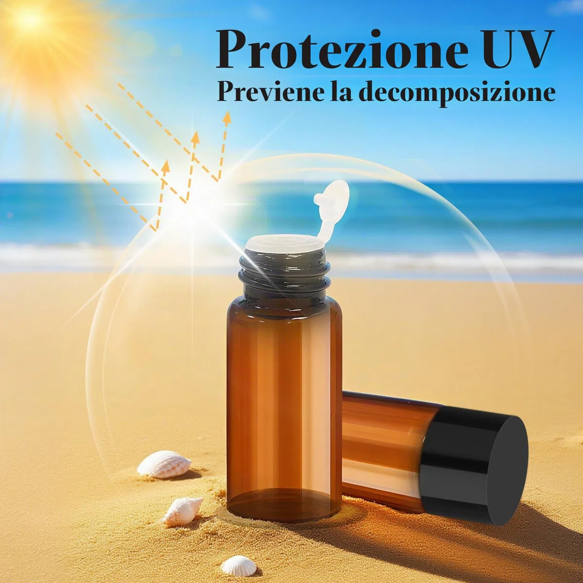 30 Pezzi 10ml Amber Bottiglie per Oli Essenziali, Mini Bottiglie in Vetro Marrone con Coperchio Interno, Flaconi di Olio Essenziale Vuoti e Riutilizzabili con Siringhe 5 Ml per Aromaterapia