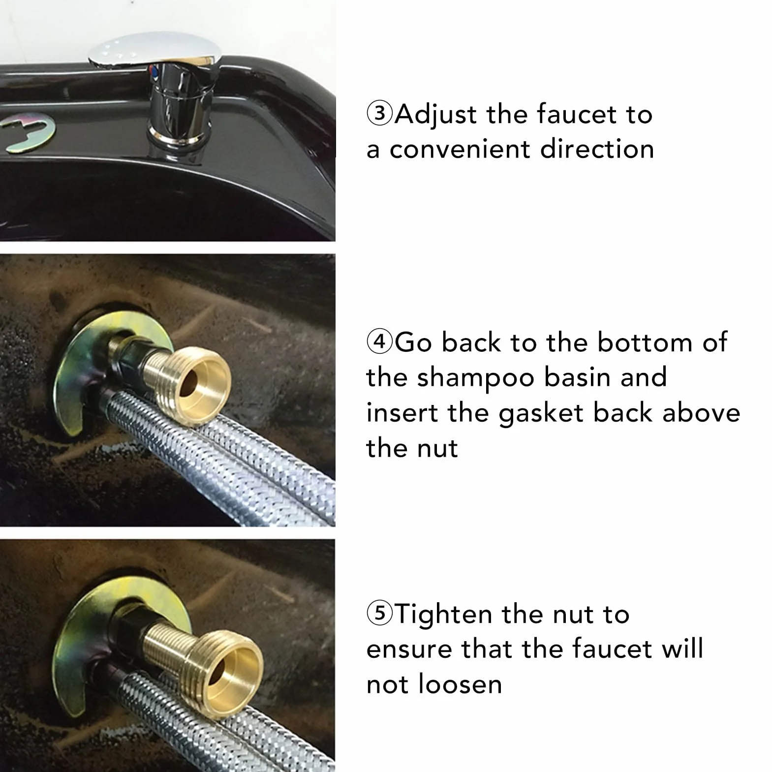 Rubinetto per Lavabo per Shampoo da Salone, Valvola Miscelatrice in Metallo Tubo per Rubinetto per Ciotola per Shampoo Professionale per Lettino per Shampoo per Parrucchiere