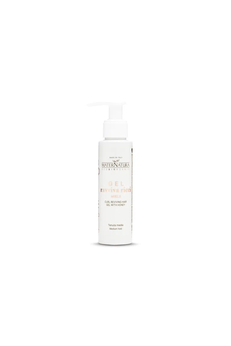 Maternatura, Gel Ravviva Ricci Capelli con Miele, Effetto Bagnato, Azione Nutriente e Idratante, Styling per Onde e Mossi, Bio, Made in Italy - 100 ml