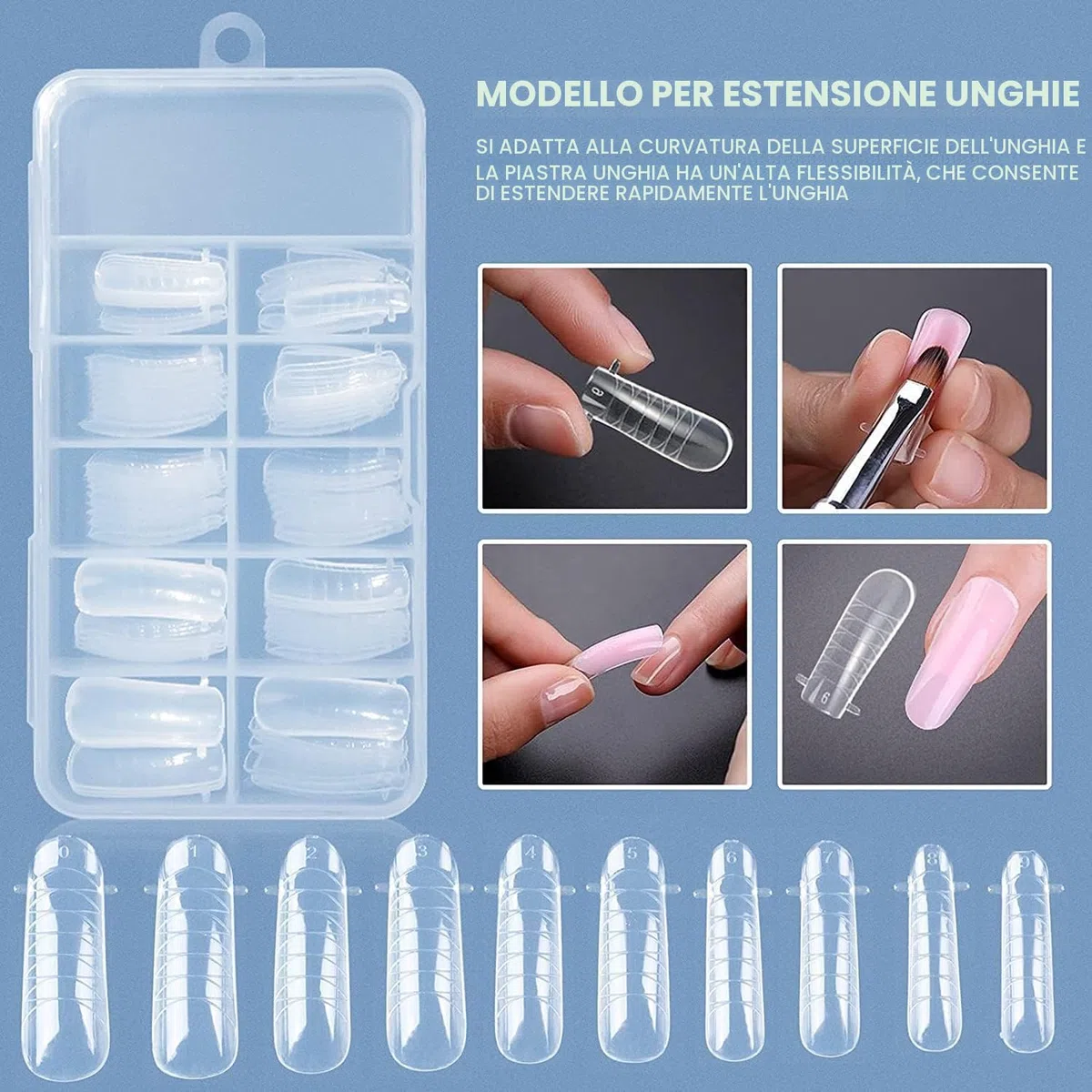 Morovan Slip Solution Anti-Stick per Estensioni Unghie Poly Gel con Pennelli, Clip Crystal Cup per Nail Art Kit Fai Da Te a Casa Trasparente
