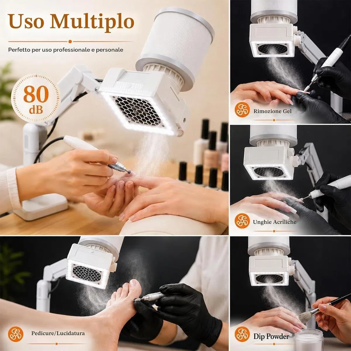 Professional Nail Dust Collector, Powerful Suction Nail Vacuum Fan