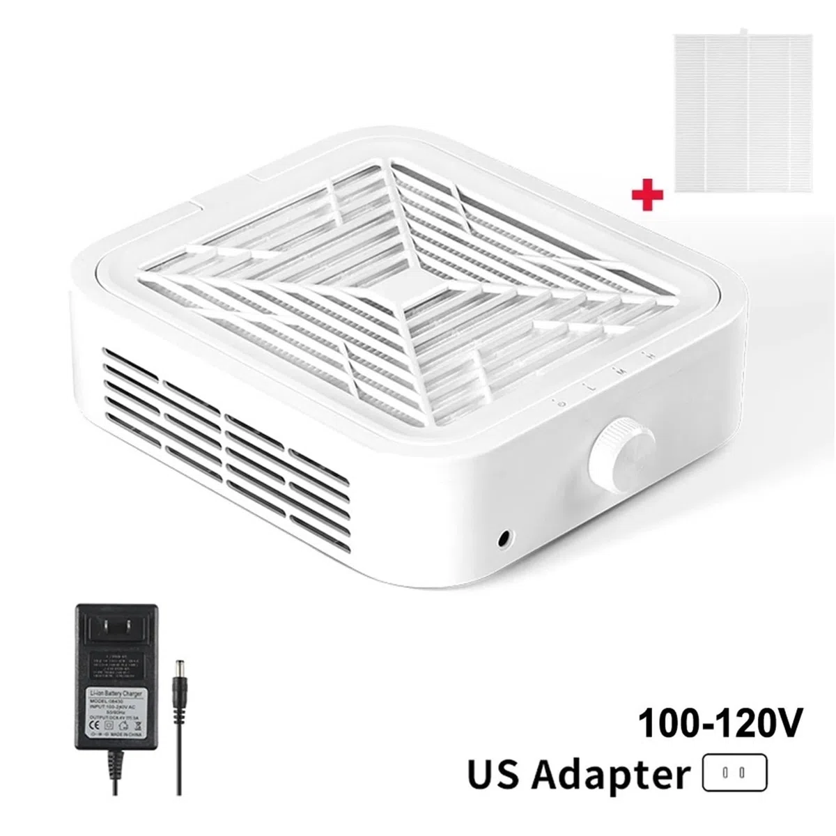 Aspiratore di Polvere per Trapano per Unghie Filtro Lavabile Aspirazione a Basso Rumore Strumenti per Salone di Manicure Silenzioso Senza spazzole Rimozione Potente 120W per con Rimovibile