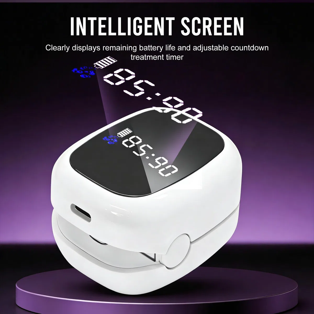 Dispositivo Trattamento Laser Micosi Unghie,Terapia Luce Blu UV Infrarossi, Rigenerazione Unghie Danneggiate Unghie Terapia Laser Portatile Luce Infrarossa 910nm e Blu 460nm per Unghie e Unghie Piedi