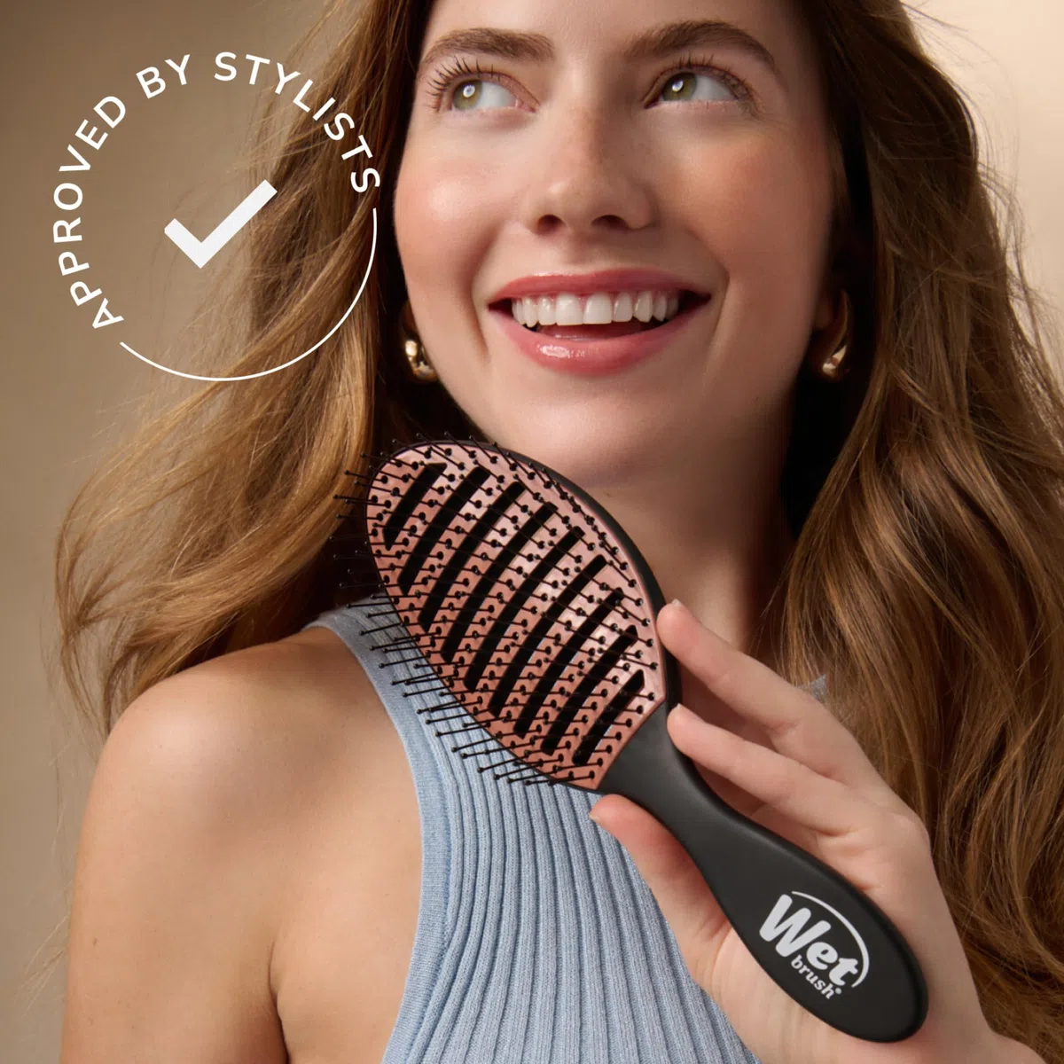 Wet Brush Districante in ceramica Speed Dry con setole Heatflex resistenti al calore e design a sfiato aperto per asciugare i capelli più velocemente, per tutti i tipi di capelli, nero
