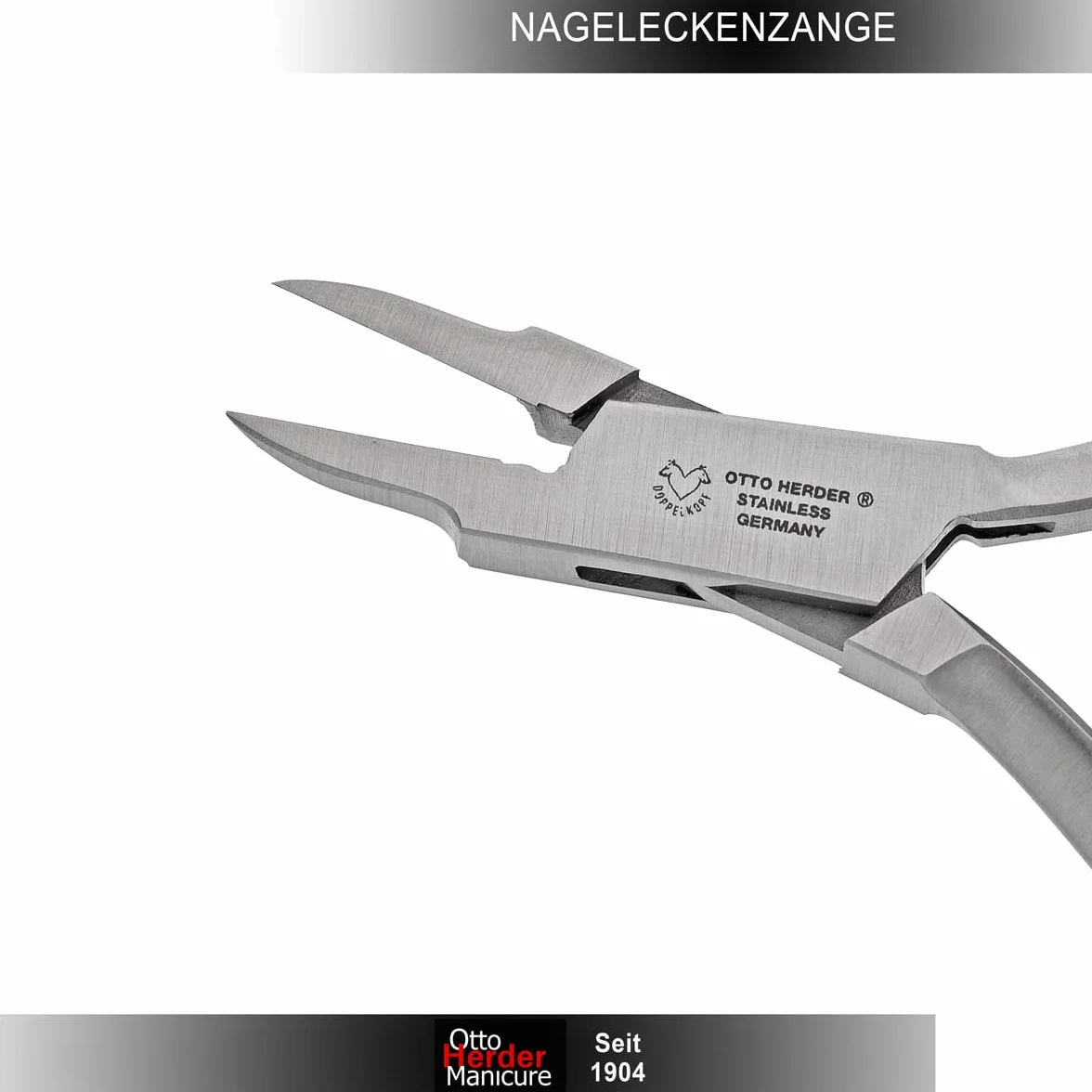 OTTO HERDER – Pinza angolare 11,2 cm antiruggine per la cura dei piedi – Pinza per unghie appuntita con lama sottile appositamente progettata per unghie incarnite