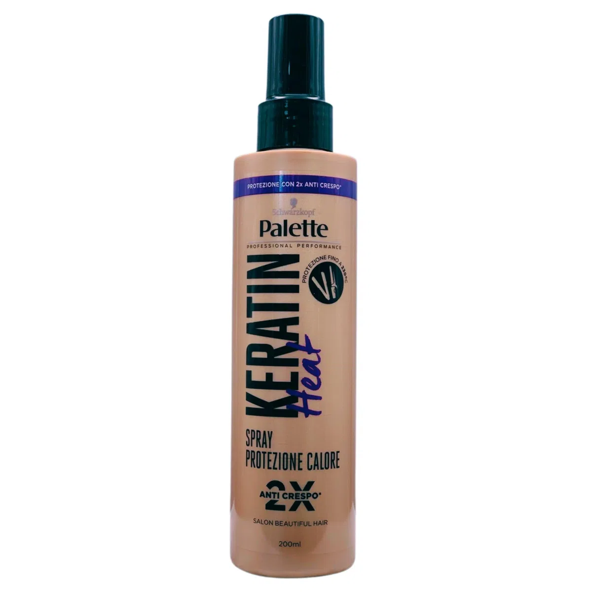 TestaNera Keratin Heat, Spray Protezione Calore, Anti Crespo 200ml (2 Spray)